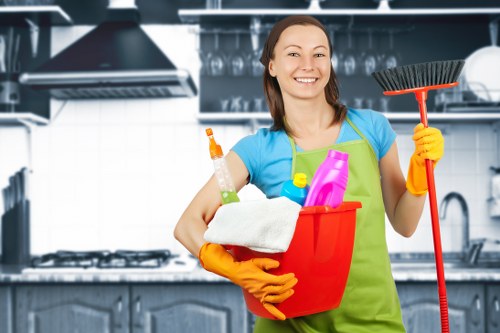 Representative estimating debris volume for a junk removal quote